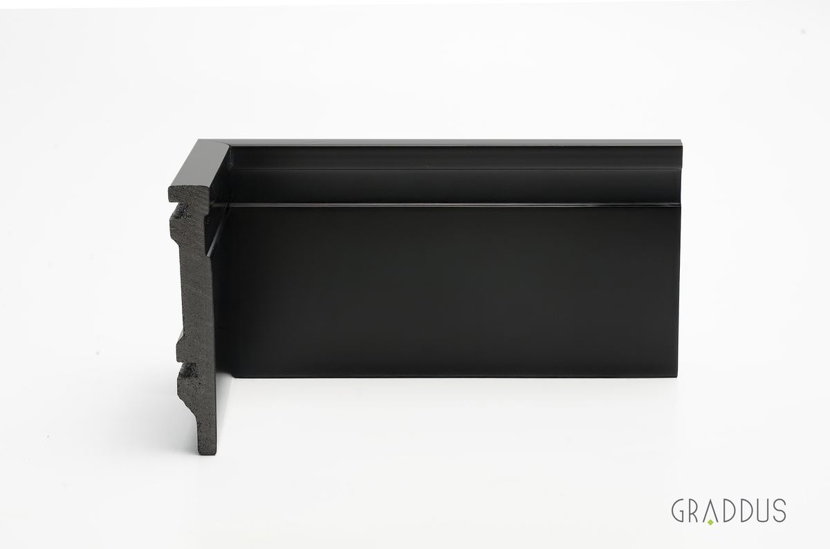 Rodapé Preto Frisado 10cm