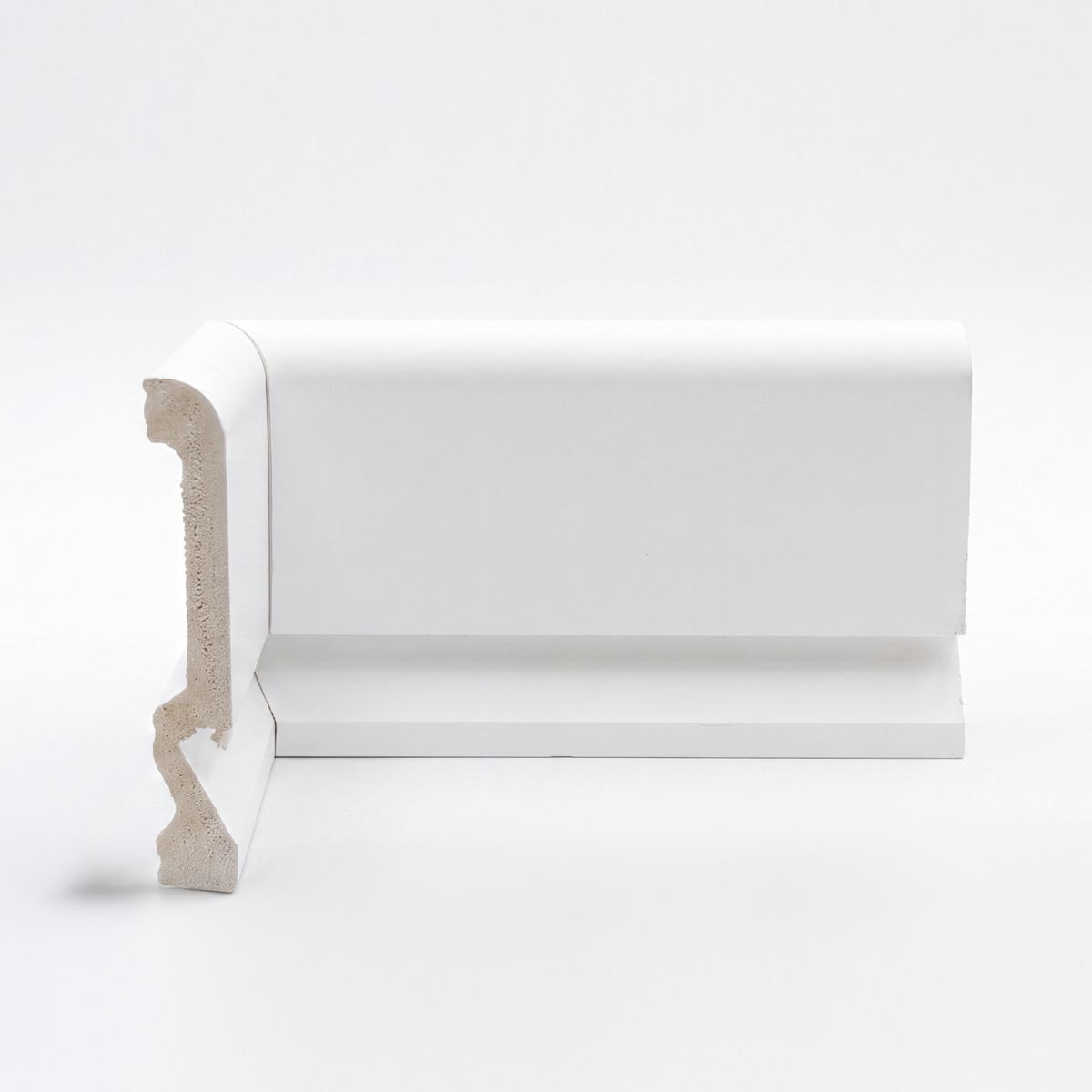 Rodapé Branco Redondo 12cm