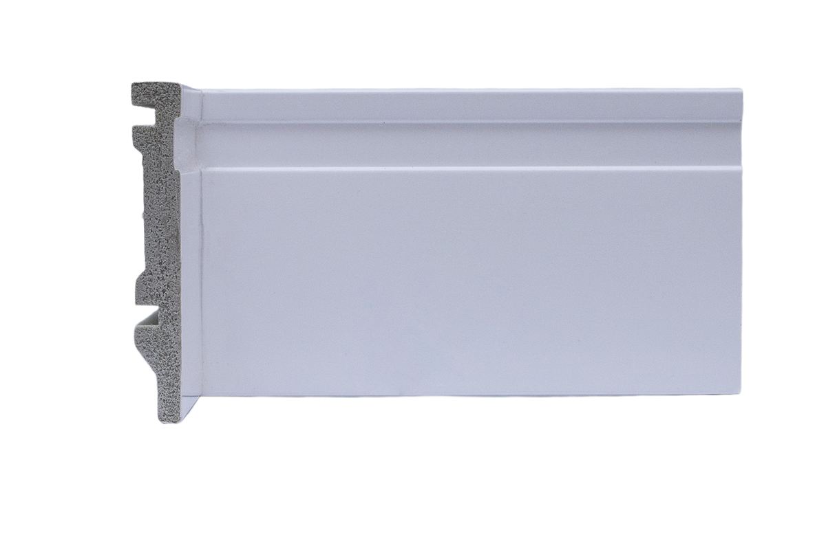 Rodapé Branco Frisado 10cm