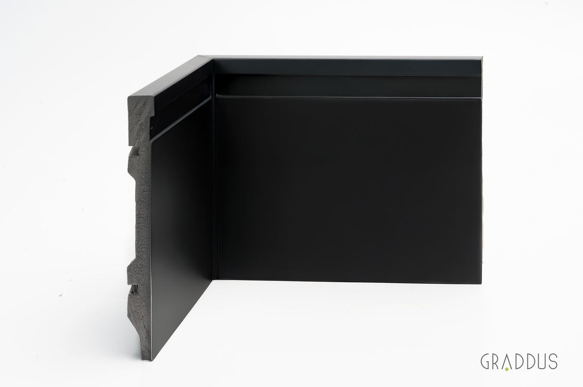 Rodapé Preto Frisado 15cm