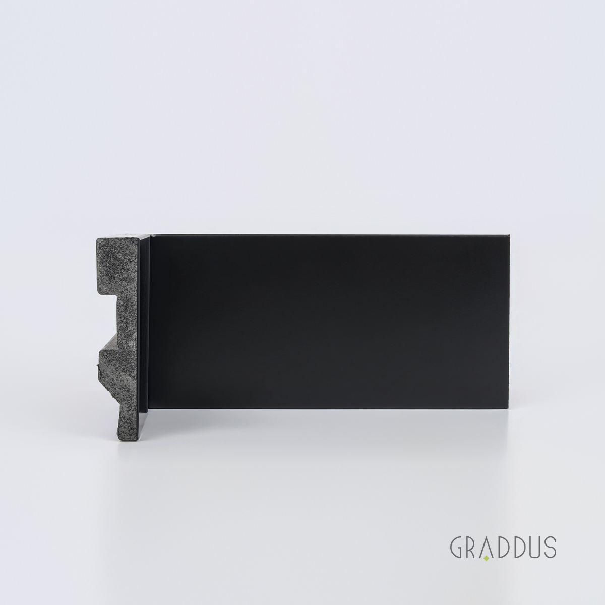 Rodapé Preto Liso 7cm