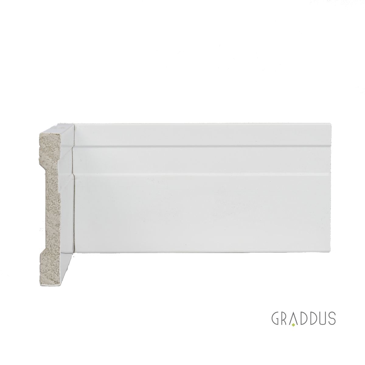 Rodapé Frisado Branco 7cm