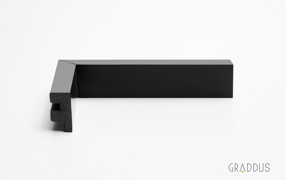 Rodapé Preto Liso 3cm